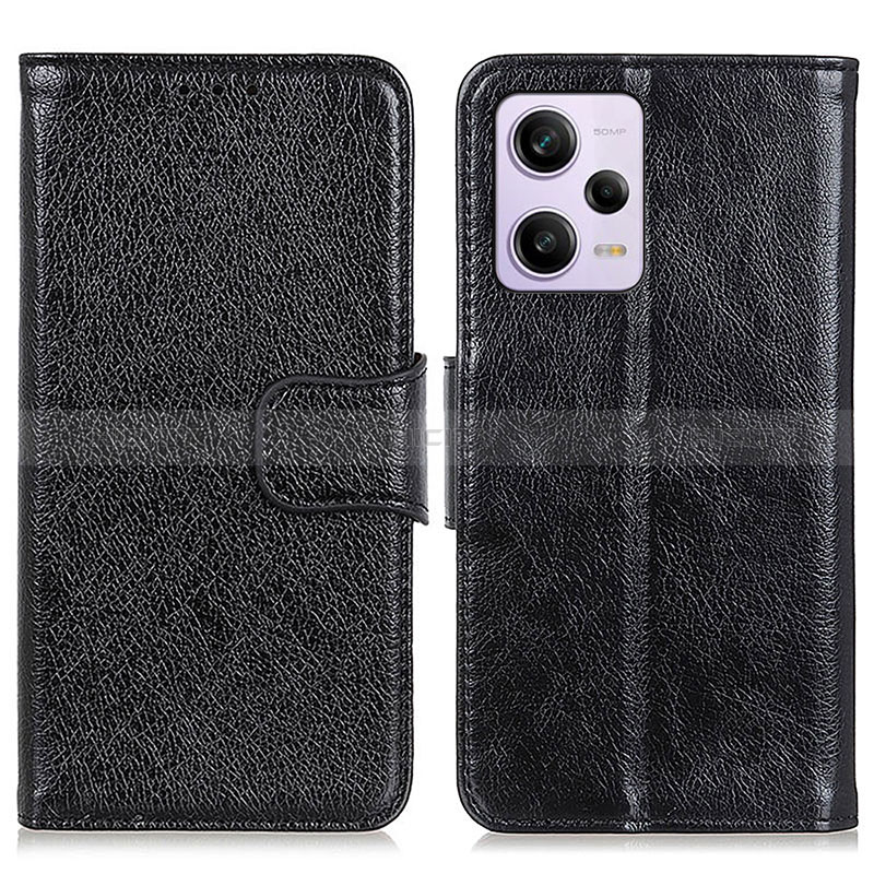 Coque Portefeuille Livre Cuir Etui Clapet N05P pour Xiaomi Redmi Note 12 Pro+ Plus 5G Noir Plus