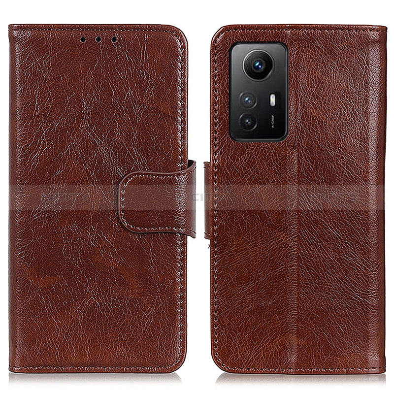 Coque Portefeuille Livre Cuir Etui Clapet N05P pour Xiaomi Redmi Note 12S Marron Plus