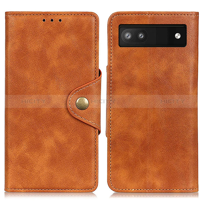 Coque Portefeuille Livre Cuir Etui Clapet N06P pour Google Pixel 7a 5G Marron Plus