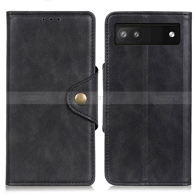 Coque Portefeuille Livre Cuir Etui Clapet N06P pour Google Pixel 7a 5G Noir Plus