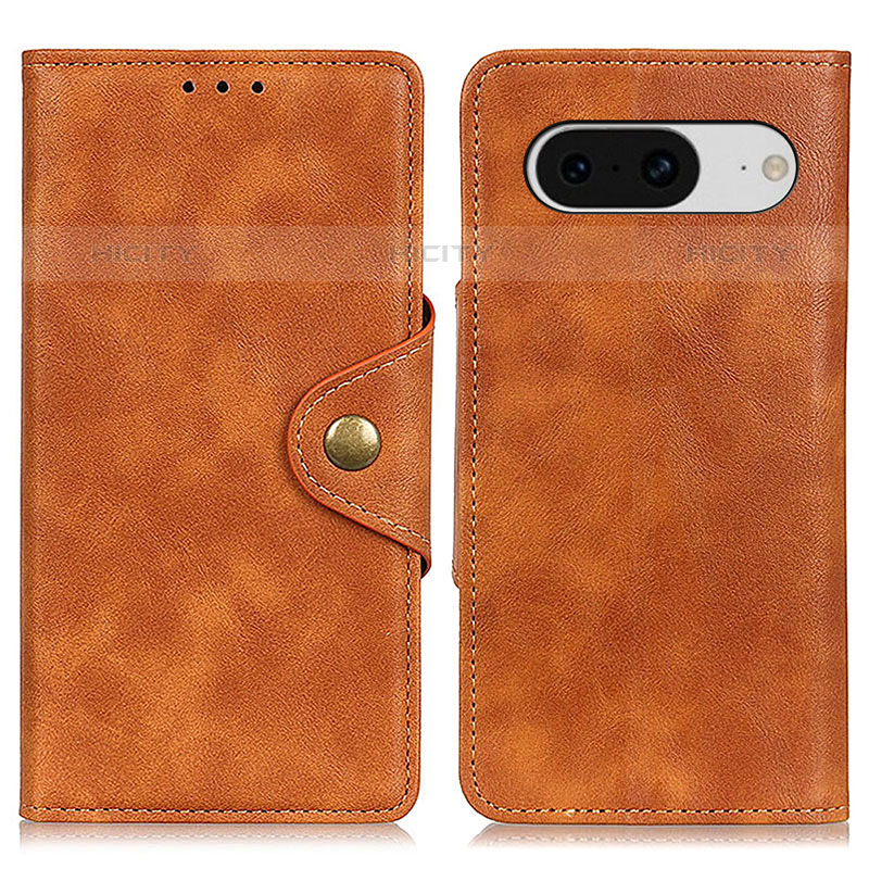 Coque Portefeuille Livre Cuir Etui Clapet N06P pour Google Pixel 8 5G Marron Plus