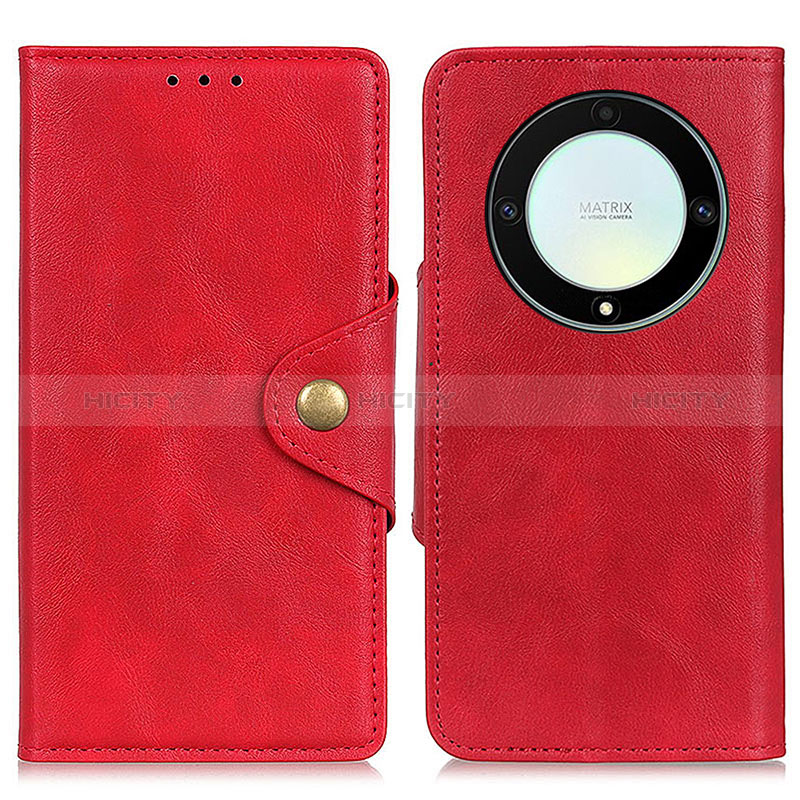 Coque Portefeuille Livre Cuir Etui Clapet N06P pour Huawei Honor X9a 5G Rouge Plus