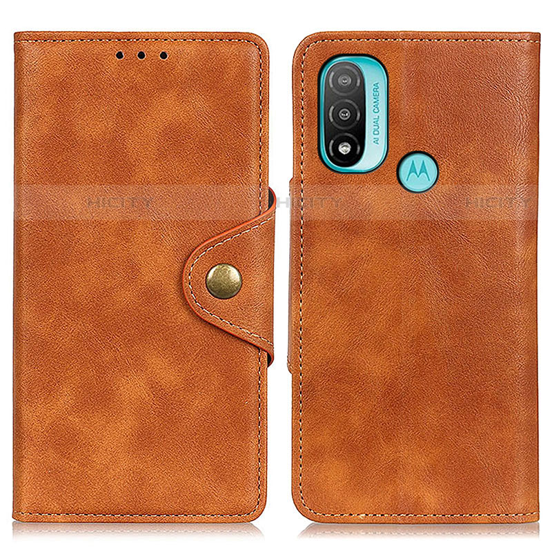 Coque Portefeuille Livre Cuir Etui Clapet N06P pour Motorola Moto E30 Marron Plus