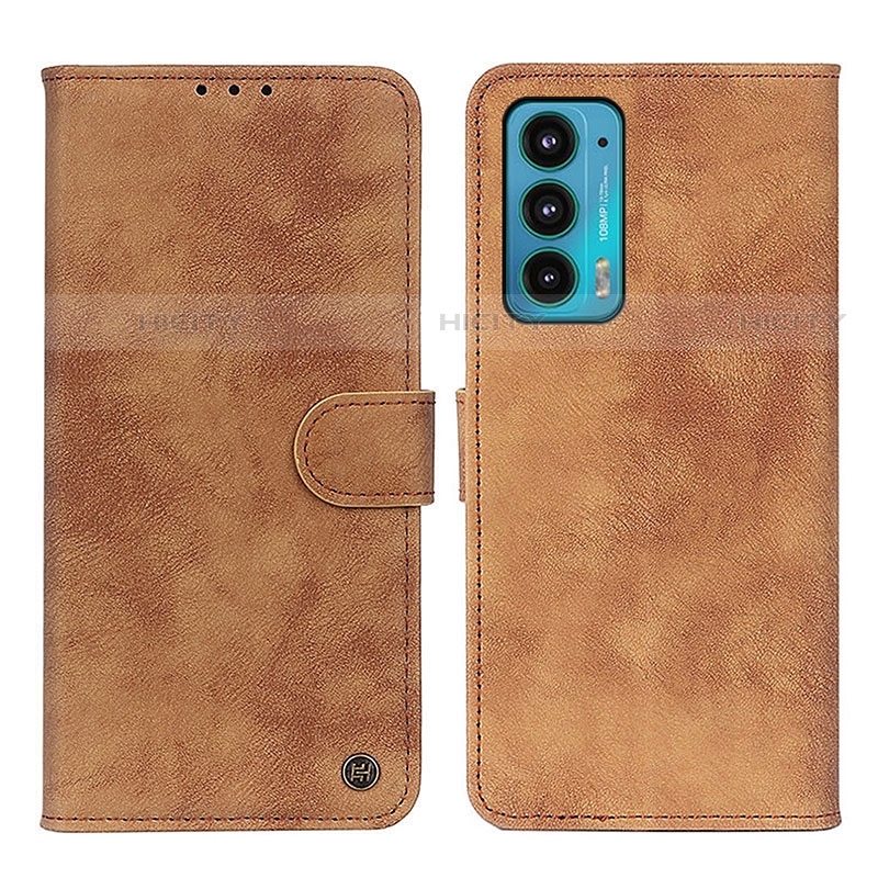 Coque Portefeuille Livre Cuir Etui Clapet N06P pour Motorola Moto Edge 20 5G Marron Plus