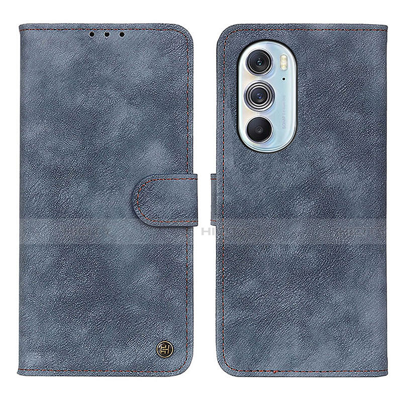 Coque Portefeuille Livre Cuir Etui Clapet N06P pour Motorola Moto Edge 30 Pro 5G Bleu Plus