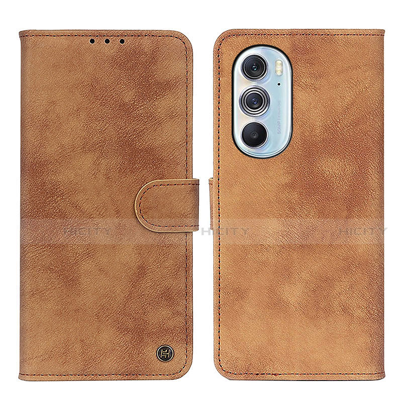 Coque Portefeuille Livre Cuir Etui Clapet N06P pour Motorola Moto Edge 30 Pro 5G Marron Plus