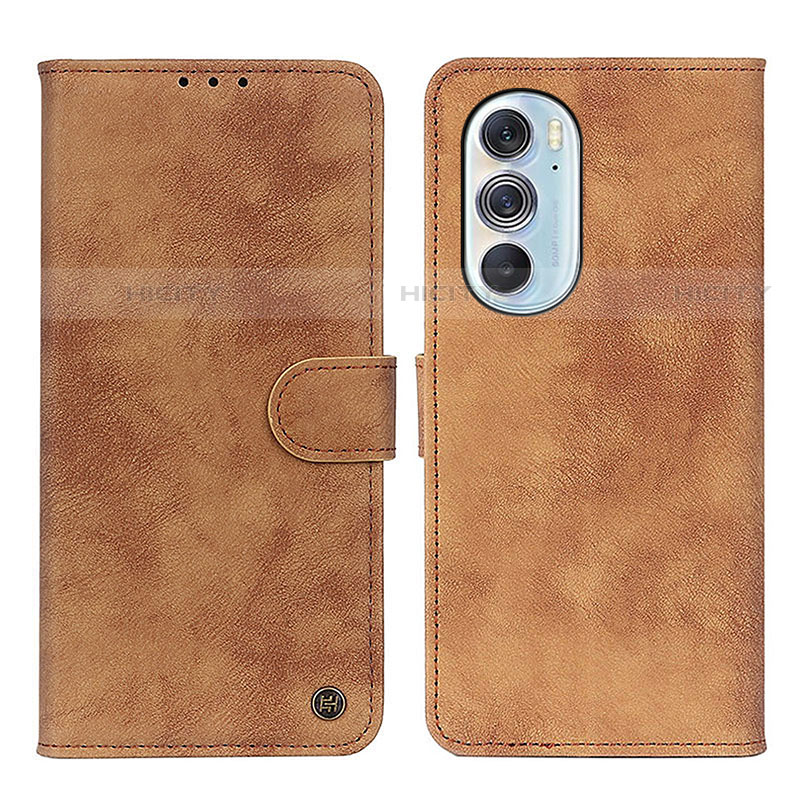 Coque Portefeuille Livre Cuir Etui Clapet N06P pour Motorola Moto Edge Plus (2022) 5G Marron Plus