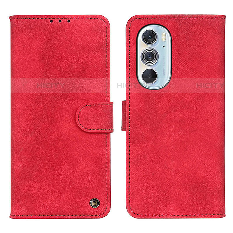 Coque Portefeuille Livre Cuir Etui Clapet N06P pour Motorola Moto Edge Plus (2022) 5G Rouge Plus