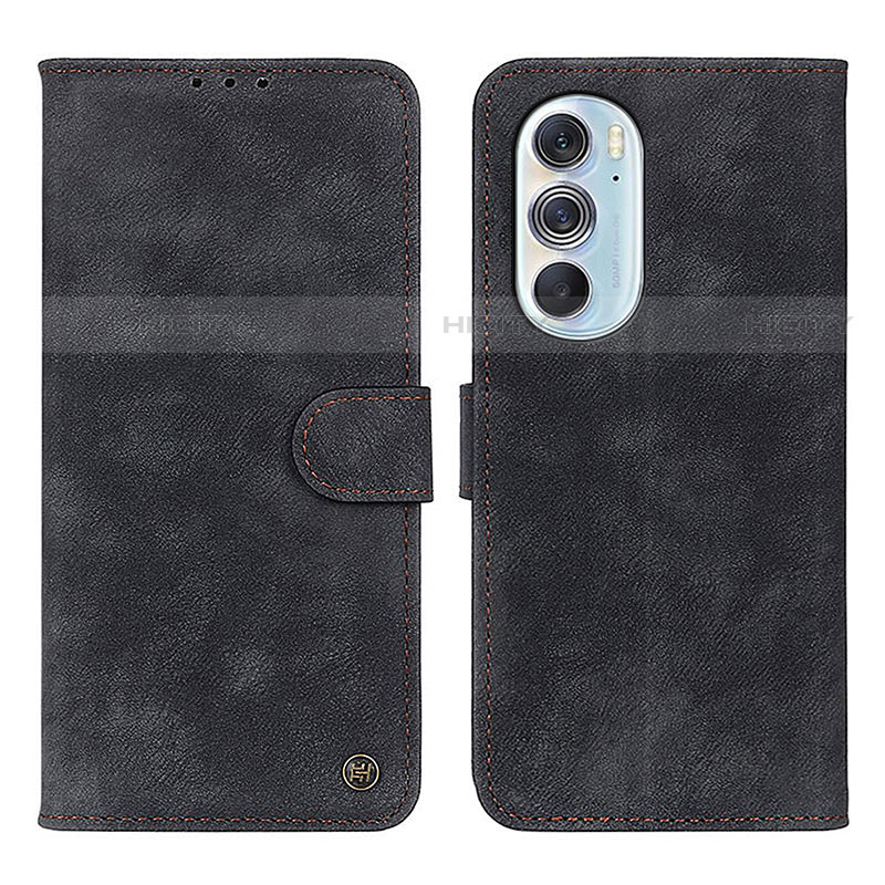 Coque Portefeuille Livre Cuir Etui Clapet N06P pour Motorola Moto Edge X30 5G Noir Plus