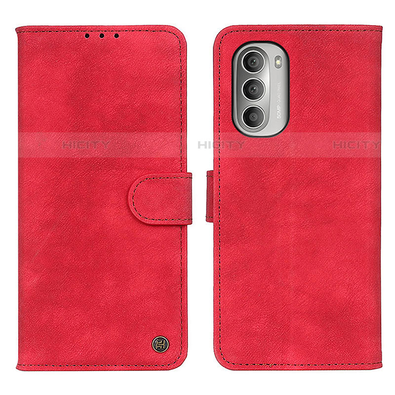 Coque Portefeuille Livre Cuir Etui Clapet N06P pour Motorola Moto G Stylus (2022) 4G Rouge Plus