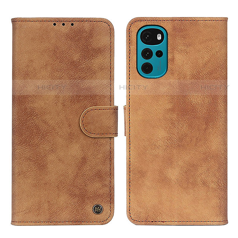 Coque Portefeuille Livre Cuir Etui Clapet N06P pour Motorola Moto G22 Marron Plus