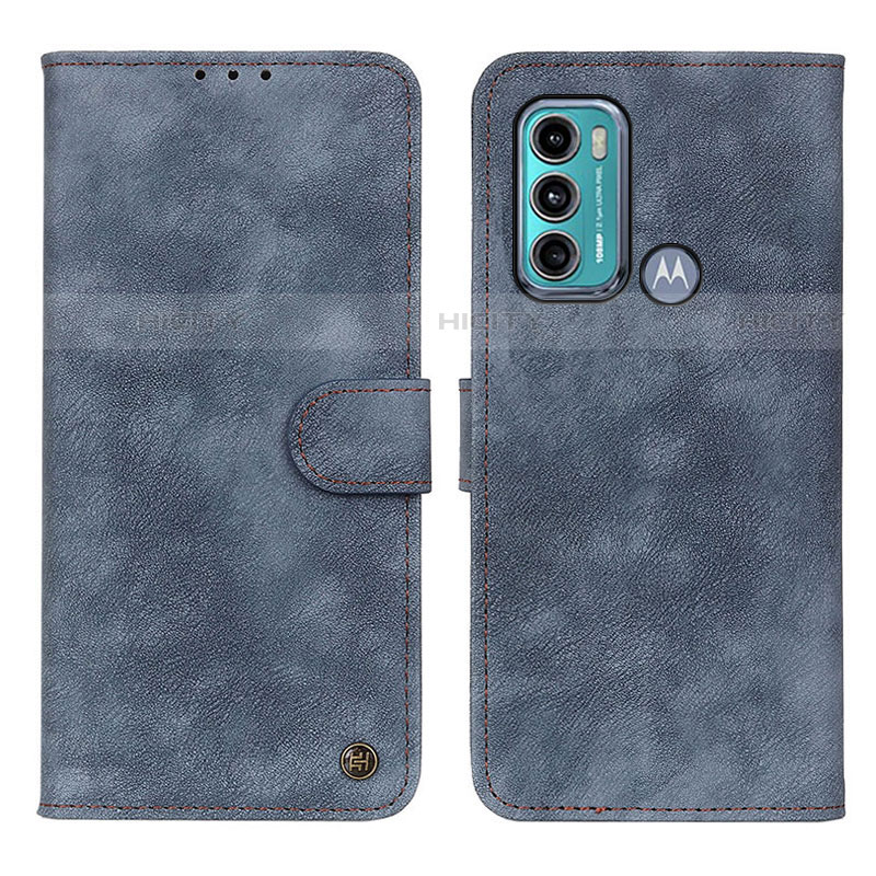 Coque Portefeuille Livre Cuir Etui Clapet N06P pour Motorola Moto G40 Fusion Bleu Plus