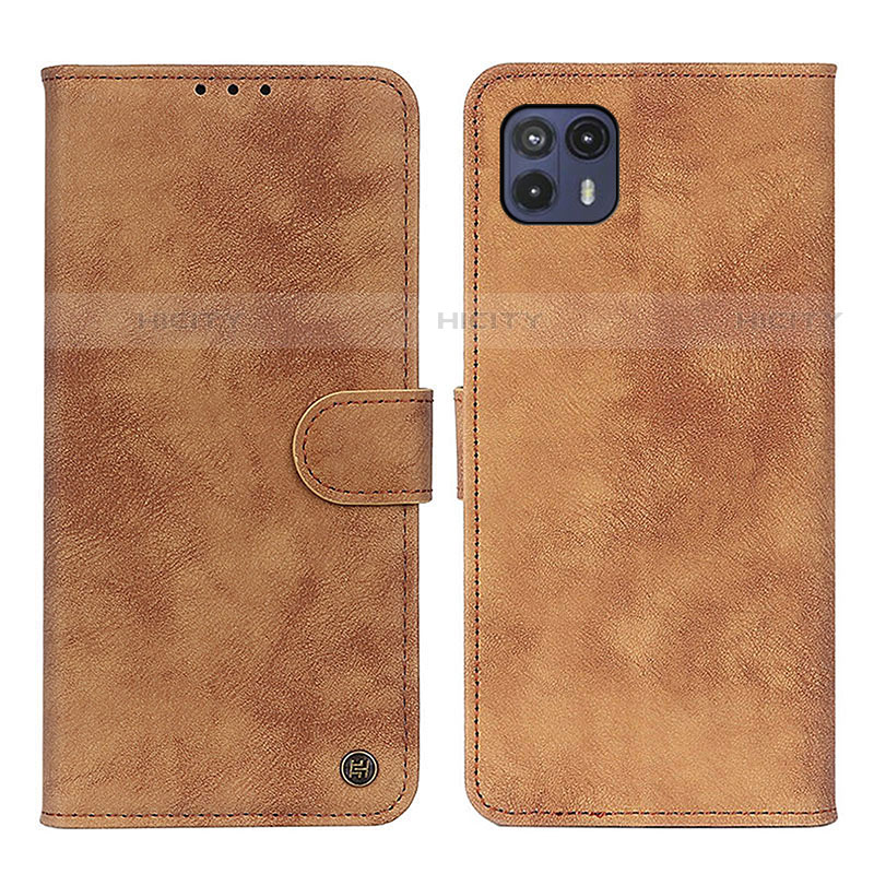 Coque Portefeuille Livre Cuir Etui Clapet N06P pour Motorola Moto G50 5G Marron Plus