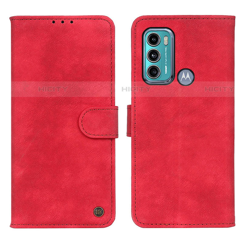 Coque Portefeuille Livre Cuir Etui Clapet N06P pour Motorola Moto G60 Rouge Plus