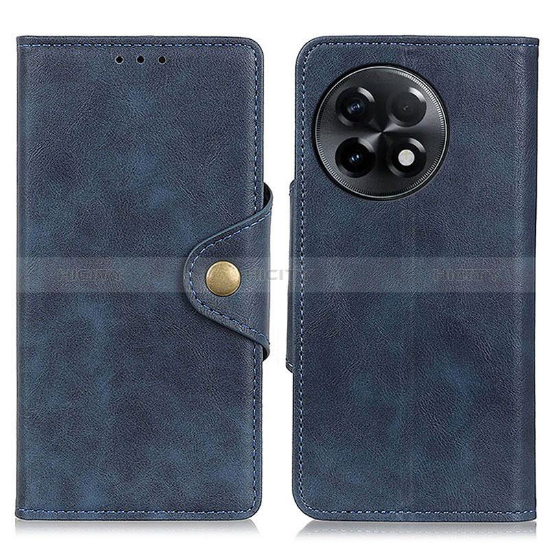 Coque Portefeuille Livre Cuir Etui Clapet N06P pour OnePlus Ace 2 5G Bleu Plus