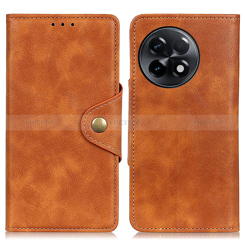 Coque Portefeuille Livre Cuir Etui Clapet N06P pour OnePlus Ace 2 5G Marron Plus