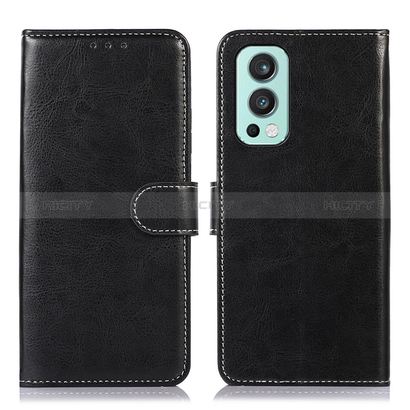 Coque Portefeuille Livre Cuir Etui Clapet N06P pour OnePlus Nord 2 5G Noir Plus