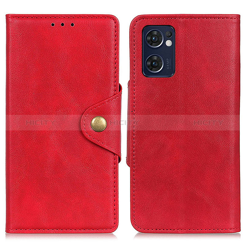 Coque Portefeuille Livre Cuir Etui Clapet N06P pour OnePlus Nord CE 2 5G Rouge Plus