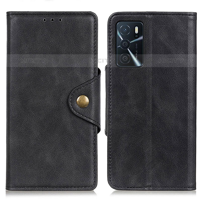 Coque Portefeuille Livre Cuir Etui Clapet N06P pour Oppo A16s Noir Plus