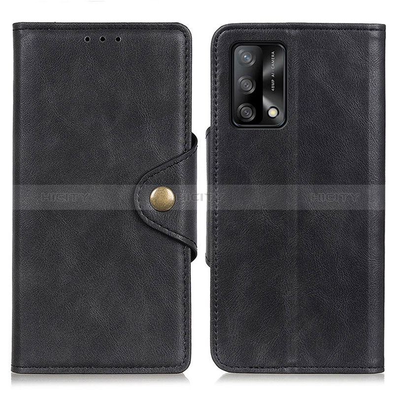 Coque Portefeuille Livre Cuir Etui Clapet N06P pour Oppo A95 4G Noir Plus