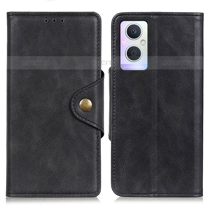 Coque Portefeuille Livre Cuir Etui Clapet N06P pour Oppo Reno8 Lite 5G Noir Plus