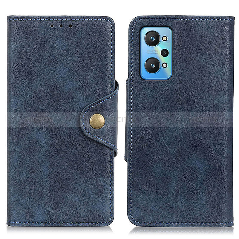 Coque Portefeuille Livre Cuir Etui Clapet N06P pour Realme GT Neo 3T 5G Bleu Plus