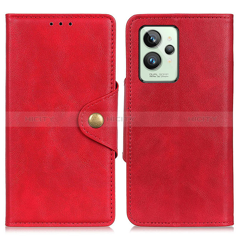 Coque Portefeuille Livre Cuir Etui Clapet N06P pour Realme GT2 Pro 5G Rouge Plus