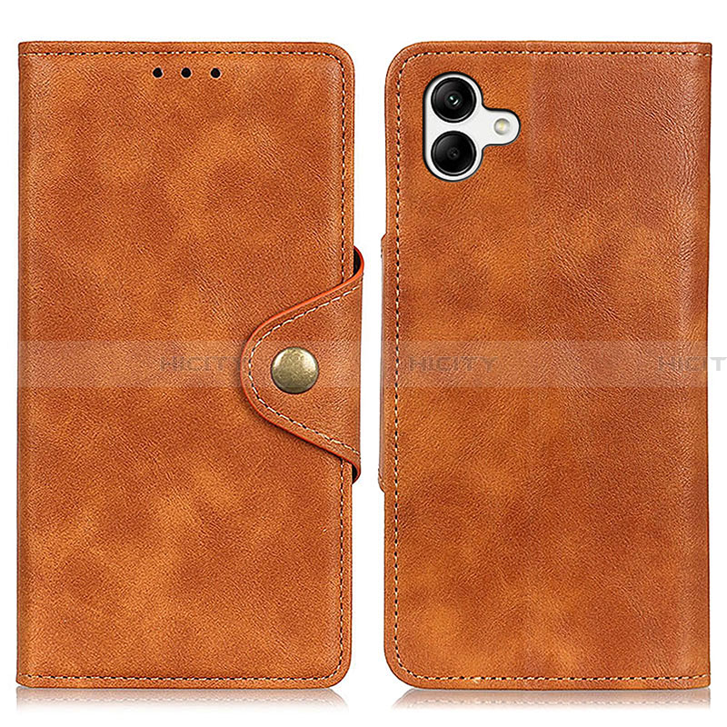 Coque Portefeuille Livre Cuir Etui Clapet N06P pour Samsung Galaxy A04 4G Marron Plus