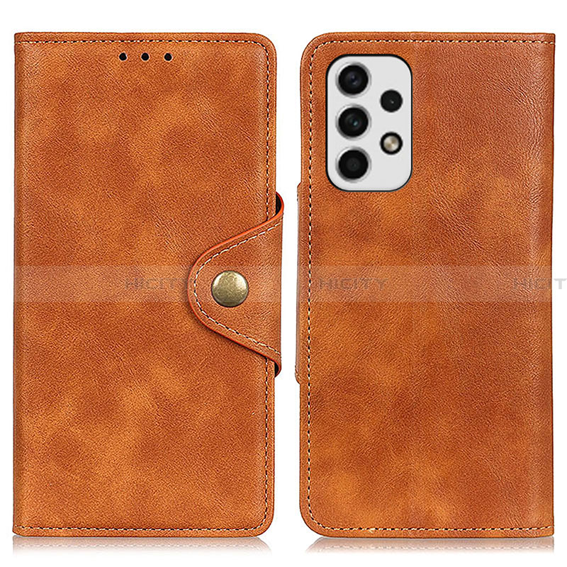 Coque Portefeuille Livre Cuir Etui Clapet N06P pour Samsung Galaxy A23 4G Marron Plus