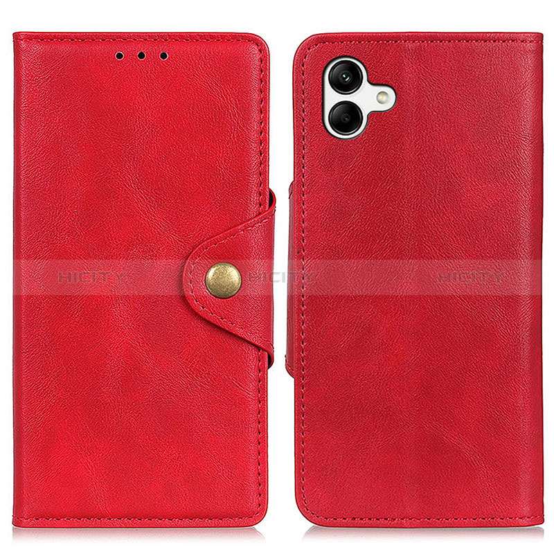 Coque Portefeuille Livre Cuir Etui Clapet N06P pour Samsung Galaxy M04 Rouge Plus