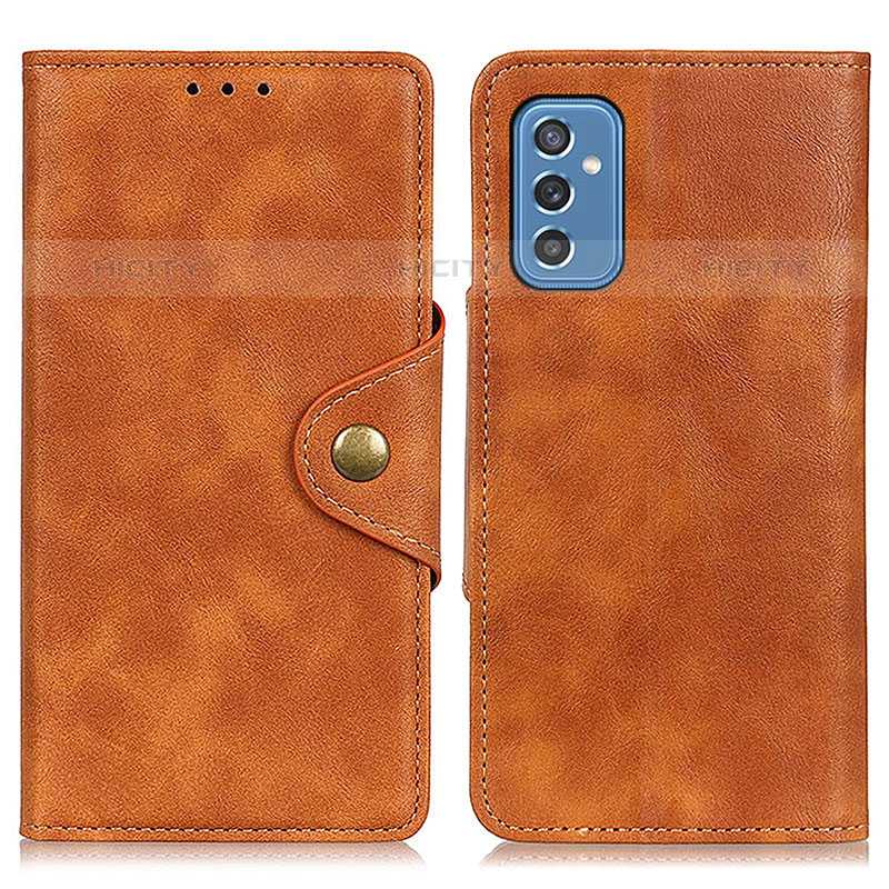 Coque Portefeuille Livre Cuir Etui Clapet N06P pour Samsung Galaxy M52 5G Marron Plus