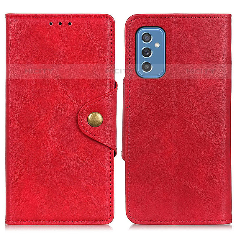 Coque Portefeuille Livre Cuir Etui Clapet N06P pour Samsung Galaxy M52 5G Rouge Plus