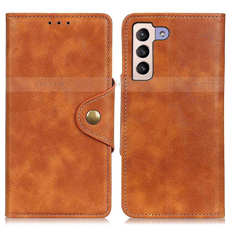 Coque Portefeuille Livre Cuir Etui Clapet N06P pour Samsung Galaxy S21 Plus 5G Marron Plus