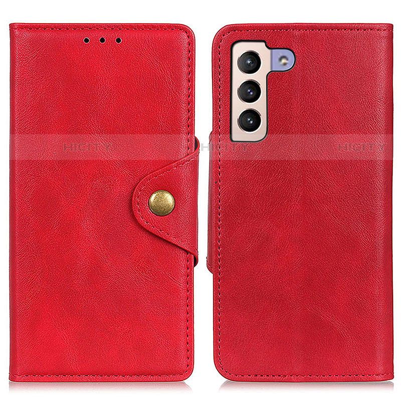 Coque Portefeuille Livre Cuir Etui Clapet N06P pour Samsung Galaxy S21 Plus 5G Rouge Plus