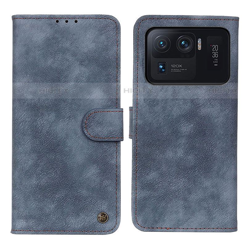 Coque Portefeuille Livre Cuir Etui Clapet N06P pour Xiaomi Mi 11 Ultra 5G Bleu Plus