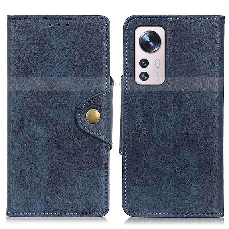 Coque Portefeuille Livre Cuir Etui Clapet N06P pour Xiaomi Mi 12 Lite 5G Bleu Plus