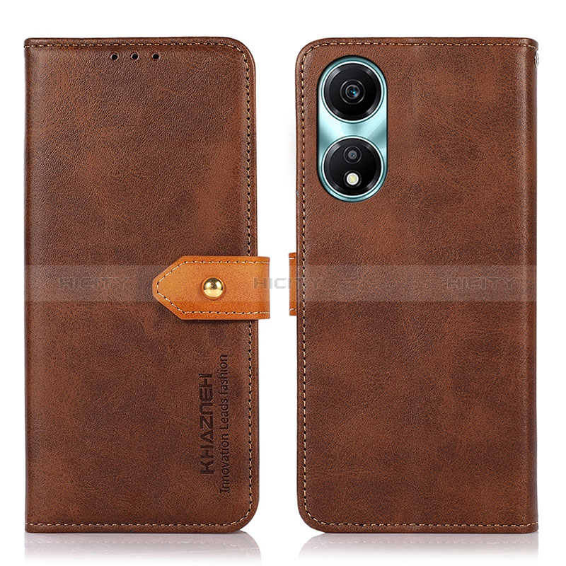 Coque Portefeuille Livre Cuir Etui Clapet N07P pour Huawei Honor X5 Plus Marron Plus