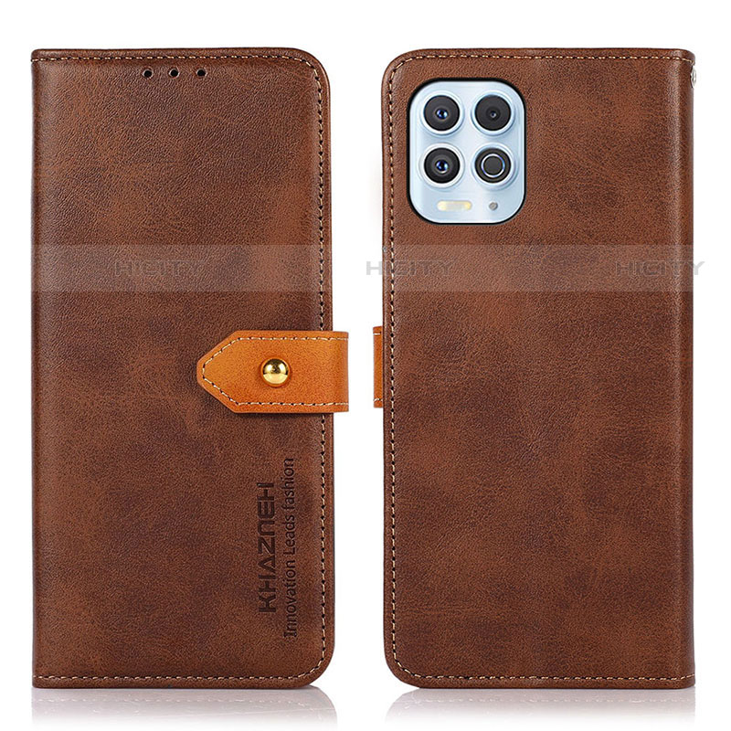 Coque Portefeuille Livre Cuir Etui Clapet N07P pour Motorola Moto Edge S 5G Marron Plus