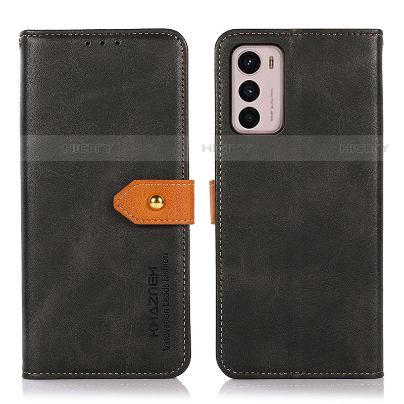 Coque Portefeuille Livre Cuir Etui Clapet N07P pour Motorola Moto G42 Noir Plus