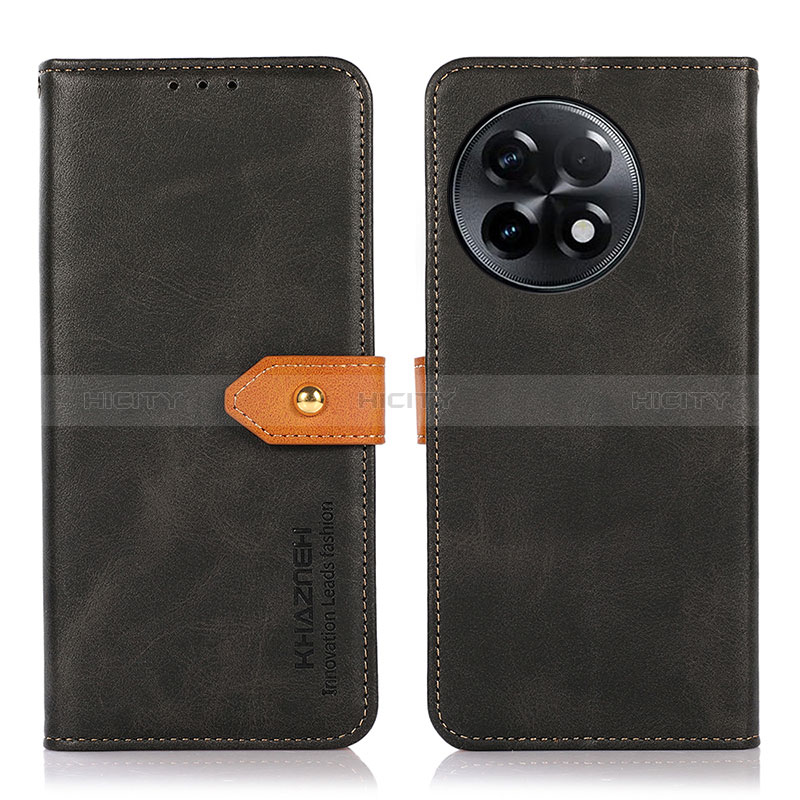 Coque Portefeuille Livre Cuir Etui Clapet N07P pour OnePlus Ace 2 5G Noir Plus