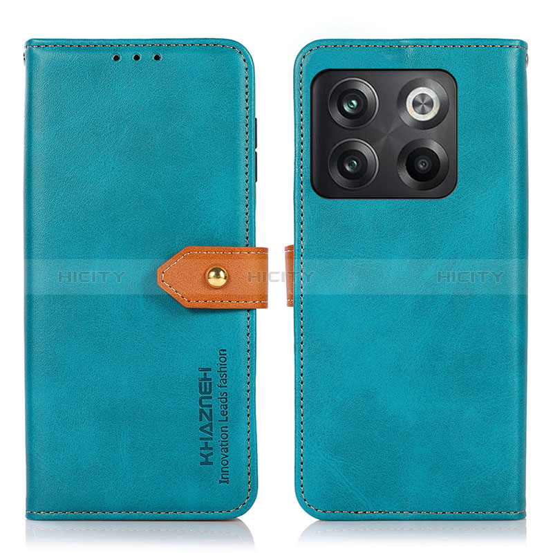 Coque Portefeuille Livre Cuir Etui Clapet N07P pour OnePlus Ace Pro 5G Cyan Plus