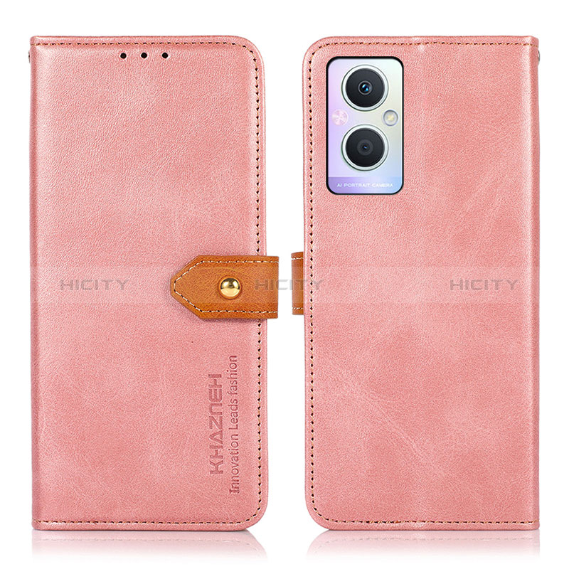 Coque Portefeuille Livre Cuir Etui Clapet N07P pour Oppo A96 5G Rose Plus