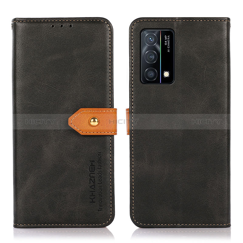 Coque Portefeuille Livre Cuir Etui Clapet N07P pour Oppo K9 5G Noir Plus