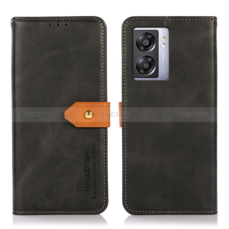 Coque Portefeuille Livre Cuir Etui Clapet N07P pour Realme V23 5G Noir Plus