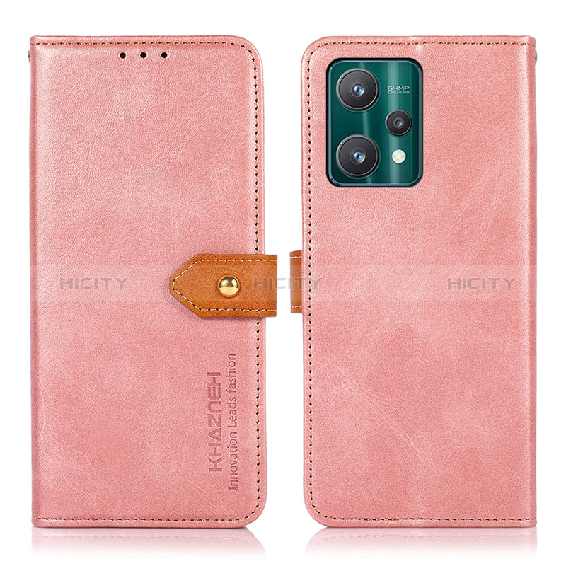 Coque Portefeuille Livre Cuir Etui Clapet N07P pour Realme V25 5G Rose Plus