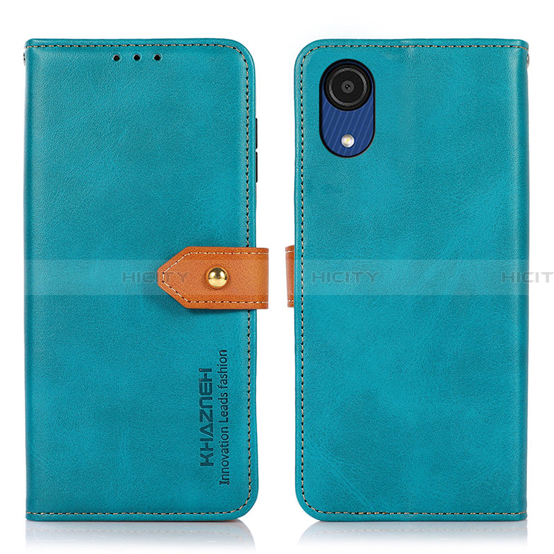 Coque Portefeuille Livre Cuir Etui Clapet N07P pour Samsung Galaxy A03 Core Cyan Plus