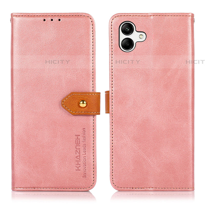Coque Portefeuille Livre Cuir Etui Clapet N07P pour Samsung Galaxy A04E Rose Plus