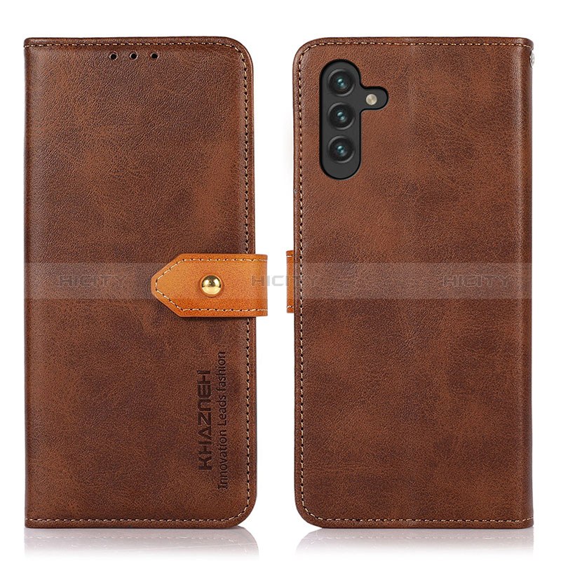 Coque Portefeuille Livre Cuir Etui Clapet N07P pour Samsung Galaxy A04s Marron Plus