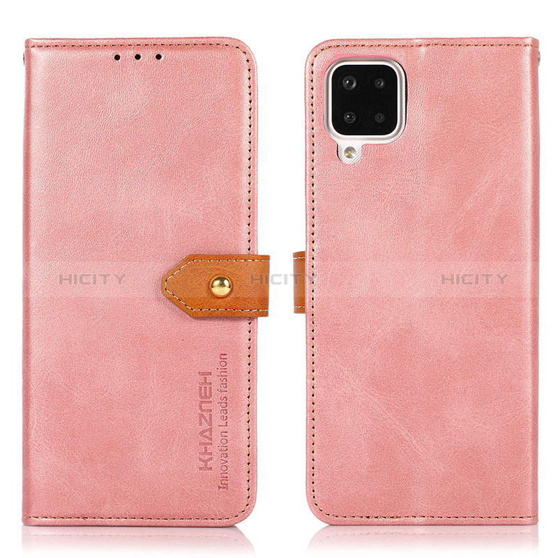 Coque Portefeuille Livre Cuir Etui Clapet N07P pour Samsung Galaxy A12 5G Rose Plus