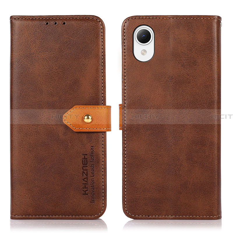 Coque Portefeuille Livre Cuir Etui Clapet N07P pour Samsung Galaxy A23 5G SC-56C Marron Plus